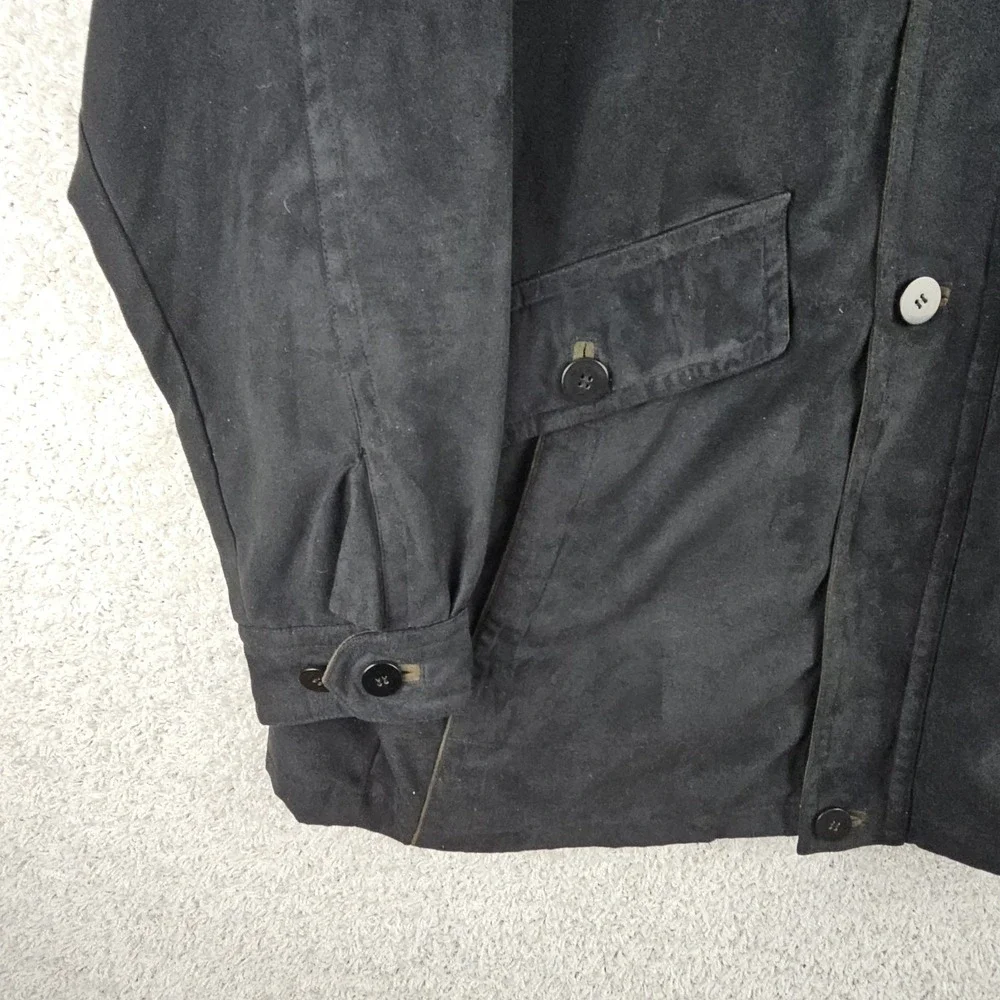 RFT Rainforest Down Filled Jacket Mens Large L Black Casual Faux‎ Suede